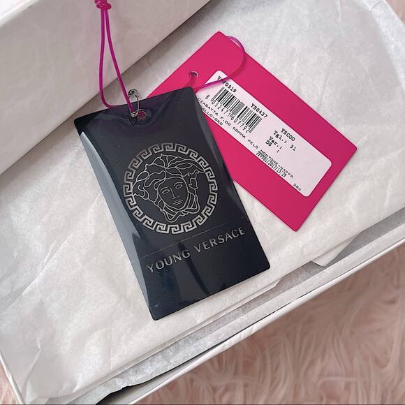 VERSACE Faux Fur Slide Sandal Young Versace Made in Italy - Size 31 - Picture 10 of 10